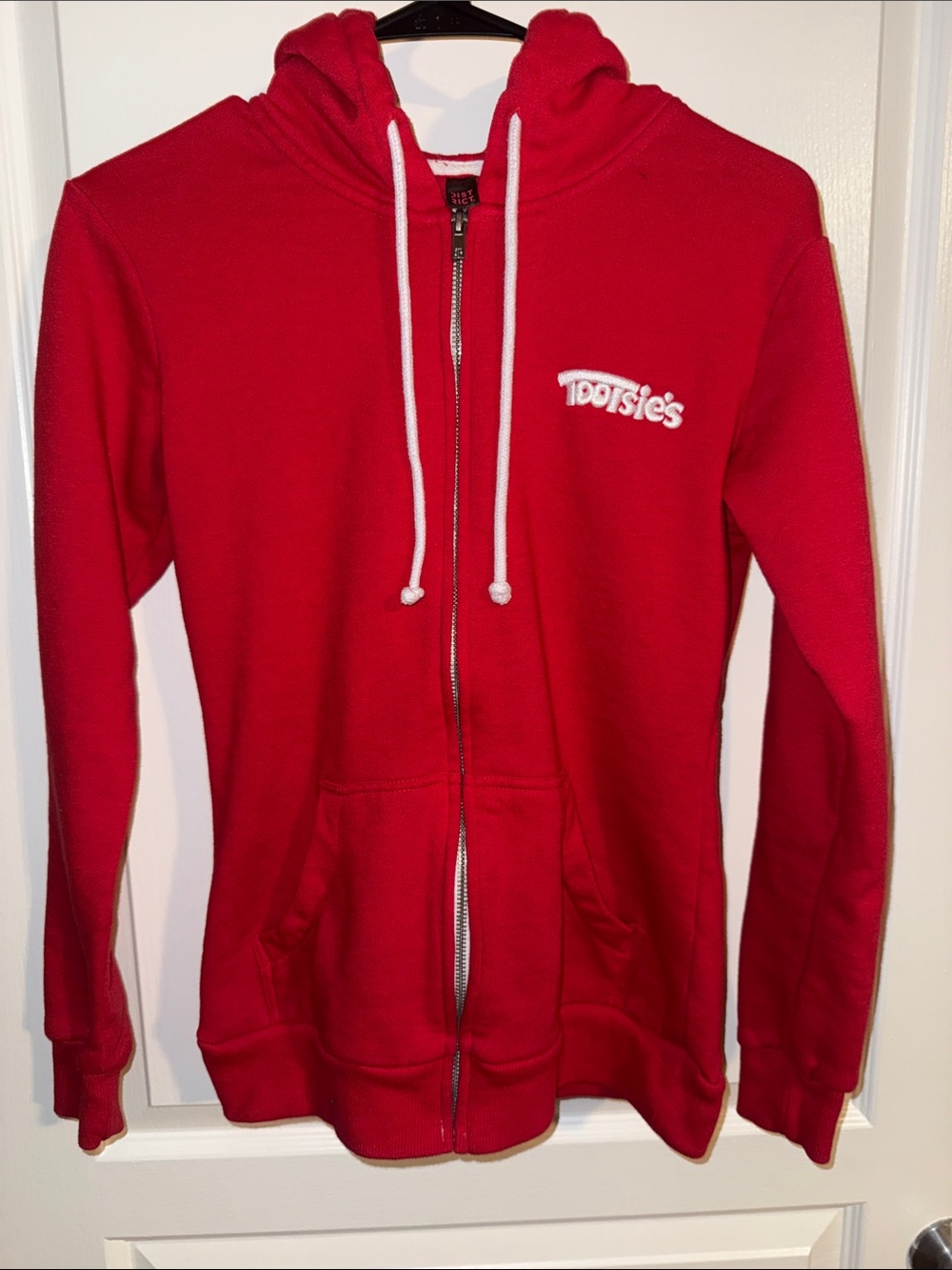 District Tootsie’s Red Full-Zip Hoodie with Drawstrings